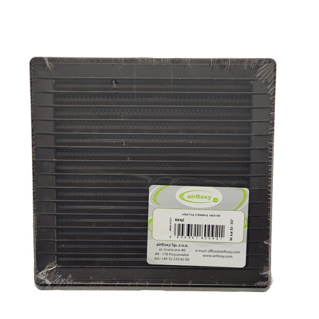 Schräggitter mit Insektenschutznetz quadratisch 14cm x 14cm braun AirRoxy 02 02-337