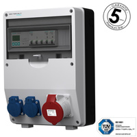 Stromverteiler pTD-S 32A 2x230V 3P Zähler mit SIEMENS und MENNEKES Doktorvolt DV-4791-D