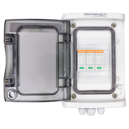 Solar Anschlusskasten PV DC 1000V 1x T1 T2 Mersen 1-String PG Doktorvolt DV-4395-FOT