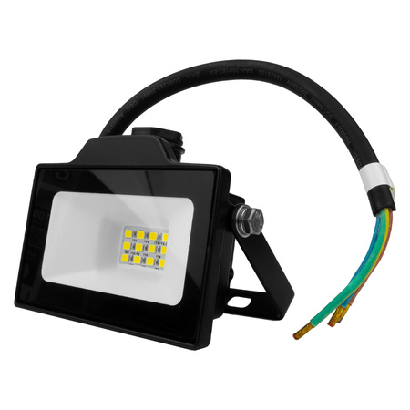 LED Außenstrahler mit Bewegungsmelder 10W GTV Flutlicht schwarz IP65 Außenwandstrahler 1000lm GT-GCR10W-64