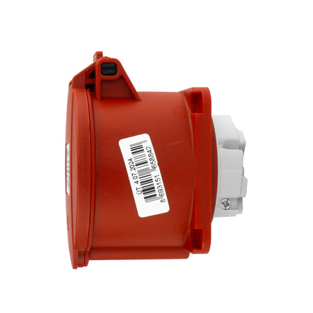 Einbausteckdose CEE 32A Steckdose 400V 5P 70x70 mm VDE TP Electric 3107-321-1670