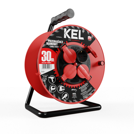 Kabeltrommel 30m 4× 230 V Schuko 3×2,5 H05RR-F Professional Line W-98686