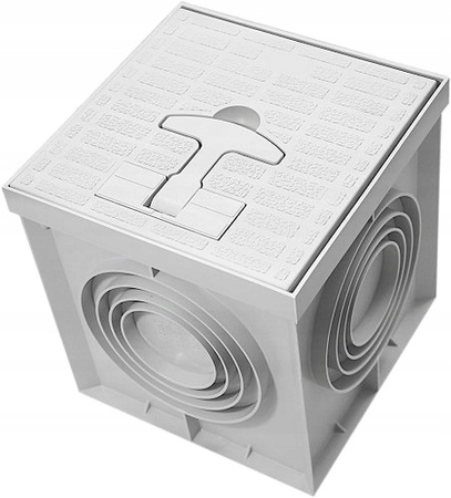 Kabel-Bodenschacht mit Deckel Erdbodenkabel-Schacht 200x205 mit Abdeckung ECPOZ.20