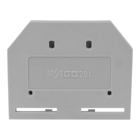 Zwischenplatte Endplatte Abschlussplatte für 281-101 grau WAGO 281-301