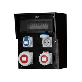 Baustromverteiler Vollgummi HD-S IP67 32A/5P 16A/5P 2x230V Doktorvolt® DV-9542-D