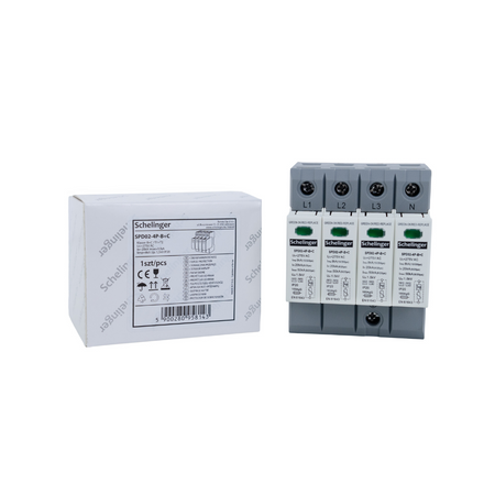 Überspannungsschutz 4P 8kA (10/350) Klasse T1 T2 (B C) Schelinger A51-SPD02-4P-B+C