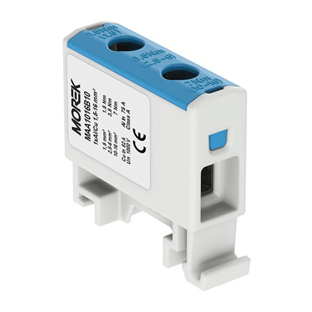 Anschlußklemme Hauptklemme 1,5-16mm2 blau 1P OTL 16 Morek MAA1016B10