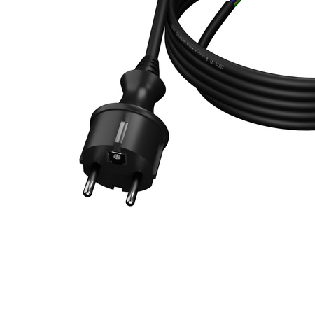 Anschlusskabel 3m IP44 mit geradem Stecker 250V 16A 3x1,5 mm² H07RN-F PP-40H Schwarz W-97213