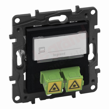 Glasfasersteckdose 2xSC/APC schwarz Niloe Step 863571