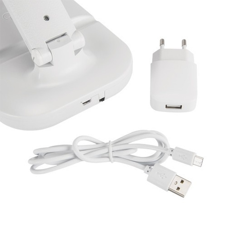 LED Schreibtischlampe Tischlampe Leselampe Büroleuchte Schalter weiß 03724