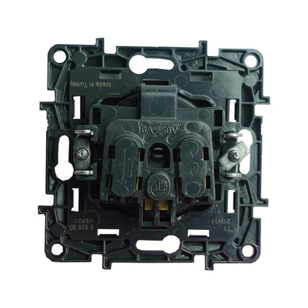 Steckdose 2P + E franz. System schwarz Niloe Step 863530