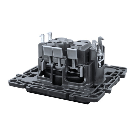 Steckdose mit Kindersicherung 2P + E franz. System schwarz Niloe Step 863533