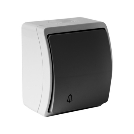 Türklingel Klingelknopf Klingeltaster Taster grau/anthrazit IP44 155-08-DRV
