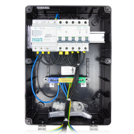 Stromverteiler pTD-S 32A 2x230V 3P Zähler mit SIEMENS und MENNEKES Doktorvolt 4791