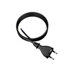 Anschlusskabel 4,5m mit geradem Stecker TYP E 230V 16A 2×1,5 mm² H05RR-F PP-21 Schwarz W-97195