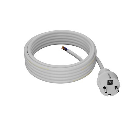 Anschlusskabel 4m IP44 mit geradem Stecker 250V 16A 3x1,5 mm² H05VV-F PP-40H Weiß W-98385