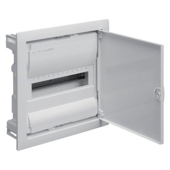 Verteilerschrank Unterputz Sicherunngskasten 1 Reihen 12 Modulen Verteilerkasten Kleinverteiler weiß Hager Volta 1x12 VU12AT