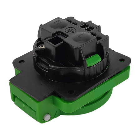 Einbausteckdose 230V 16A IP54 Steckdose Anbausteckdose grün SCHUKO System TpE 3101-310-1100
