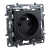 Steckdose 2P + E franz. System schwarz Niloe Step 863530