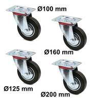 Lenkrolle Stahl Gummi Ø100/125/160/200 mm G71514
