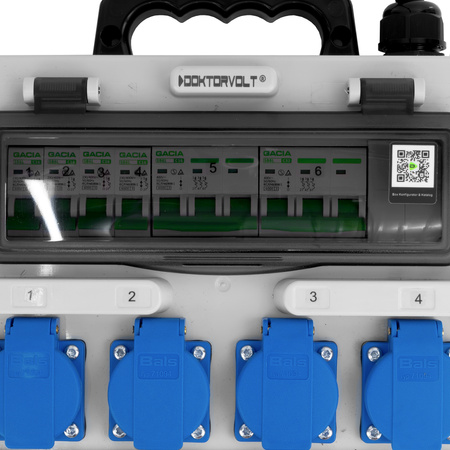 Stromverteiler Adapter Universell CEE Stromverteilung Industrie TR-S 4x230V 3x400V 1x32A/2x16A Doktorvolt DV-7273-D