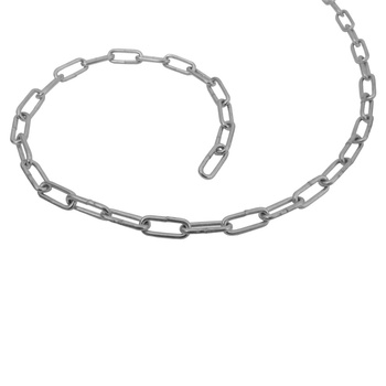 1m Stahlkette Eisenkette verzinkt DIN 5685A Verzinktkette Kurzgliedrig LG 2 0000002001