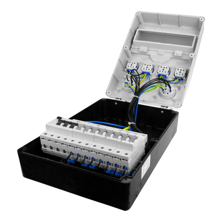 Gesicherter Baustromverteiler TD-S/FI 2x16A 4x230V Steckdosen Mennekes Doktorvolt® DV-6862-F