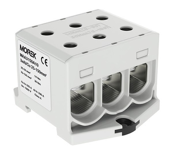 Hauptleitungsklemme 6x 25-150mm2 grau 1P OTL 150-3 Morek MAA3150A10