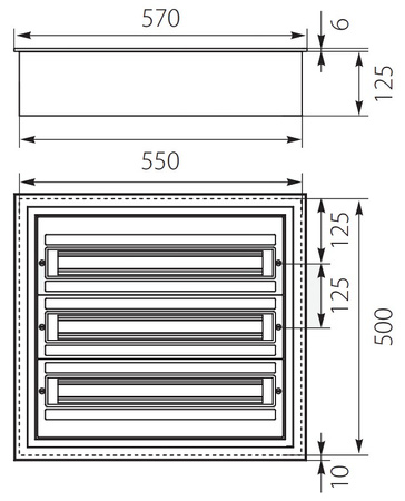 Verteilerkasten IP54 DARP-72 3x24 Unterputz Alutür Unterverteiler Sicherungskasten E-P 9.324