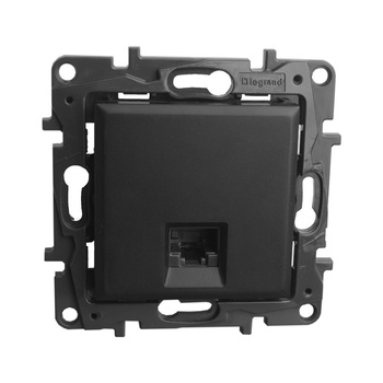 Computersteckdose RJ45 CAT5e UTP schwarz Niloe Step 863559