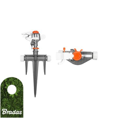 Kreisregner Impulregner 539m² mit Erdspieß Gartensprenger WHITE LINE BRADAS WL-Z31