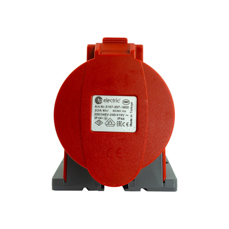 Wandsteckdose CEE Aufputz Kombi Steckdose 5P 32A IP44 400V VDE TP Electric 3107-307-1600