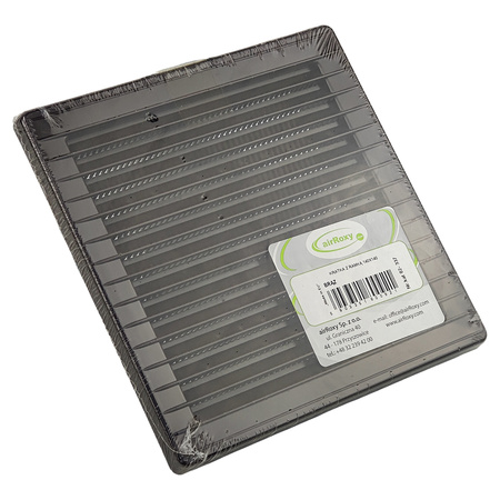 Schräggitter mit Insektenschutznetz quadratisch 14cm x 14cm braun AirRoxy 02 02-337