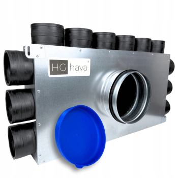 Lüftungsverteiler Verteilerkasten 12x75 Ø160 Wohnraumlüftung Luftverteiler E-KRR-12x75/160-OC