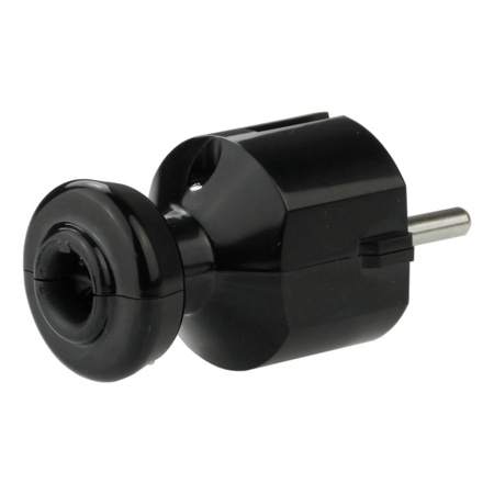 Schutzkontaktstecker 230V 16A UniSchuko Schuko Stecker Schutzkontakt schwarz TIMEX WT-40 (CZ)