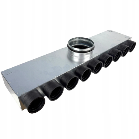 Lüftungsverteiler Verteilerkasten 9x75 Ø160 Wohnraumlüftung Luftverteiler E-KRR-9X75/160-OC (0+9+0)