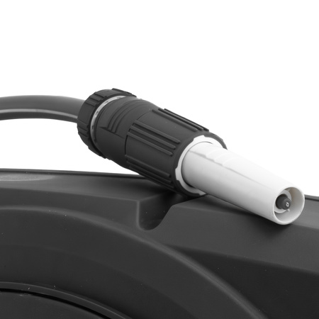 Schlauchtrommel 50m 1/2'' Schlauchbox Schlauchaufroller schwenkbar Wasserschlauchtrommel automatischer Aufroller Gartenschlauch schwarz Bradas WL-W7B50