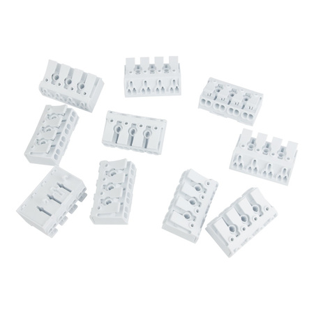 10 Stück Lüsterklemmen Leuchtenklemme 4-polig mit Hebel 0.75-2.5mm2 450V VDE DGN 10-DG238-10.0-04P