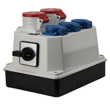 Stromverteiler BAU 2x16A 3x230V mit Trennschalter 0-1 32A Doktorvolt® DV-9771-D