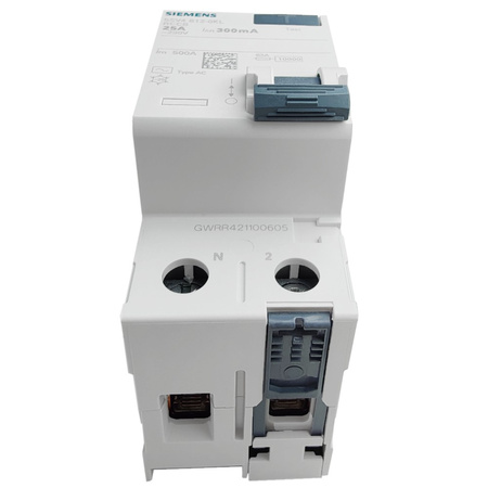 SIEMENS Fehlerstromschutzschalter 25A 2P 300mA Typ AC VDE Fi-Schalter RCD 5SV4612-OKL