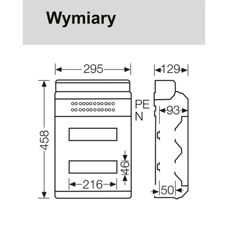 Verteilerkasten Hensel 24 Module mit Klemmen Aufputz IP54 Leergehäuse KV 2524