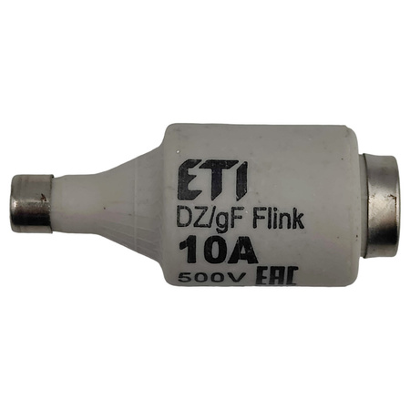 1 Stück Sicherungseinsatz Schmelzsicherung ETI Porzellan Sicherung DII DZ/gF 10A/500V 002312104