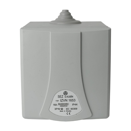 CEE Wandsteckdose mit Klappdeckel Aufputz 16A 5P 400V IP44 Steckdose IZVN 1653