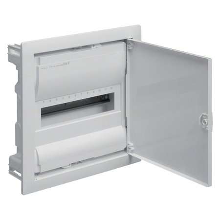 Verteilerschrank Unterputz Sicherunngskasten 1 Reihen 12 Modulen Verteilerkasten Kleinverteiler weiß Hager Volta 1x12 VU12AT