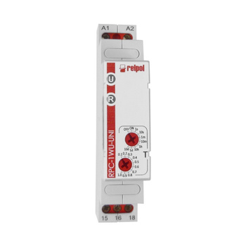 Zeitrelais m.1 Funktion 1P 12-240V Start und Reset Relais RPC-1WU-UNI Relpol 0608