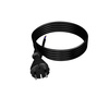 Anschlusskabel 3m mit geradem Stecker TYP E 230V 16A 2×1,5 mm² H07BQ-F PP-21 Schwarz W-98579