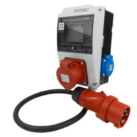 Wandverteiler XS 16A 2x230V IP44 Stromverteiler mit astronomischer Zeitschaltuhr Komplett verdrahtet Doktorvolt DV-5329-D