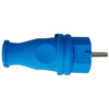 Gummistecker 16A 230V IP44 Uni-Schuko Stecker blau 3101-303-0900