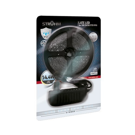 Dekorative Band Streifen LATE LED 3M 180 CW IP65 BLISTER 6500K Strühm 03035