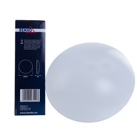 Plato Deckenleuchte 1xE27 IP44, milchiger Schirm, weiß C37-PLA-260-1E27